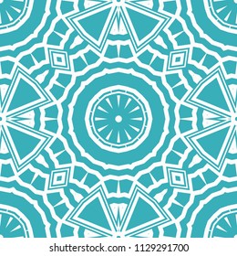 vector illustration. pattern with floral mandala, decorative border. design for print fabric, super oracul bandana.