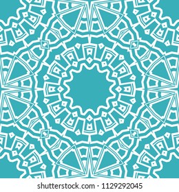 vector illustration. pattern with floral mandala, decorative border. design for print fabric, super fantastic bandana.