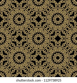 vector illustration. pattern with floral mandala, decorative border. design for print fabric, super bandana.