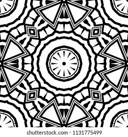 vector illustration. pattern with floral mandala, decorative border. design for print fabric, super fantastic bandana.