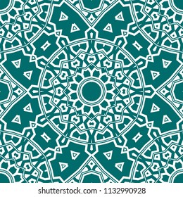 vector illustration. pattern with floral mandala, decorative border. design for print fabric, super oracul bandana.