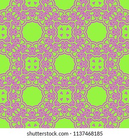 vector illustration. pattern with floral mandala, decorative border. design for print fabric, super bandana.