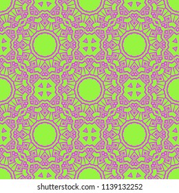 vector illustration. pattern with floral mandala, decorative border. design for print fabric, super bandana.