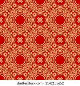 vector illustration. pattern with floral mandala, decorative border. design for print fabric, super bandana.