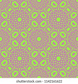 vector illustration. pattern with floral mandala, decorative border. design for print fabric, super bandana.