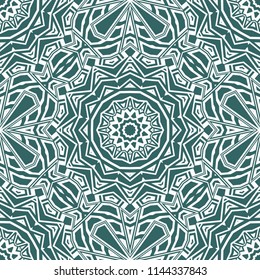 vector illustration. pattern with floral mandala, decorative border. design for print fabric, super oracul bandana.