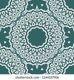 vector illustration. pattern with floral mandala, decorative border. design for print fabric, super oracul bandana.