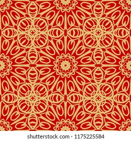 vector illustration. pattern with floral ornament, decorative border. design for print fabric, super fantastic bandana