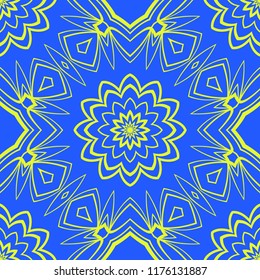 vector illustration. pattern with floral ornament, decorative border. design for print fabric, super fantastic bandana