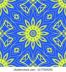 vector illustration. pattern with floral ornament, decorative border. design for print fabric, super fantastic bandana