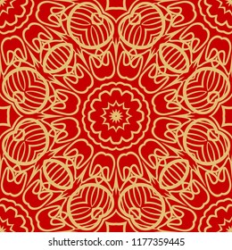 Vector illustration. pattern with floral ornament, decorative border. design for print fabric. paper for scrapbook