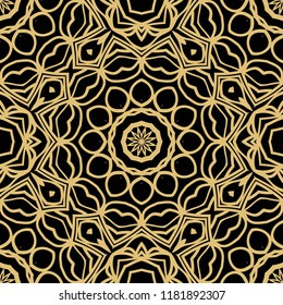 vector illustration. pattern with floral ornament, decorative border. design for print fabric, super fantastic bandana