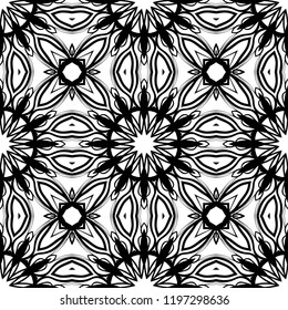 vector illustration. pattern with floral ornament, decorative border. design for print fabric, super fantastic bandana