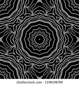 vector illustration. pattern with floral ornament, decorative border. design for print fabric, super fantastic bandana
