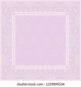 vector illustration. pattern with floral ornament, decorative border. design for print fabric, super fantastic bandana