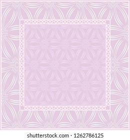 vector illustration. pattern with floral ornament, decorative border. design for print fabric, super fantastic bandana