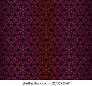Vector Illustration. Pattern With Floral Ornament, Decorative Border. Design For Print Fabric. Dark purple color.