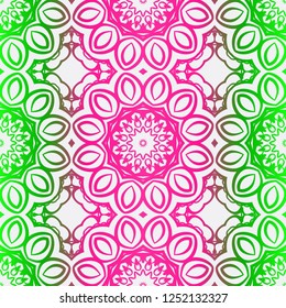 Vector Illustration. Pattern With Floral Seamless Ornament. Design For Print Fabric, Fashion