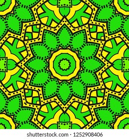 Vector Illustration. Pattern With Floral Seamless Ornament. Design For Print Fabric, Fashion