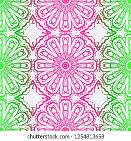 Vector Illustration. Pattern With Floral Seamless Ornament. Design For Print Fabric, Fashion