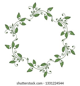 Vector illustration pattern flower frame for lettering congratulation hand drawn