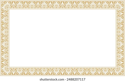 Vector illustration for pattern frame ornament design pattern rectangular. gold design. Suitable for frames, calligraphy, invitations, cards, certificates, etc