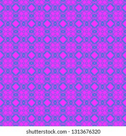 Vector Illustration. Pattern With Geometric Ornament, Decorative Border. Design For Print Fabric. Purple blue color.