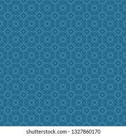 Vector Illustration. Pattern With Geometric Ornament, Decorative Border. Design For Print Fabric. Paper For Scrapbook. Blue color.