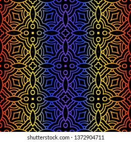 Vector Illustration. Pattern With Geometric Ornament, Decorative Border. Design For Print Fabric. Paper For Scrapbook