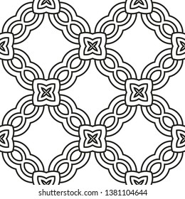 Vector Illustration. Pattern With Geometric Ornament, Decorative Border. Design For Print Fabric. Paper For Scrapbook