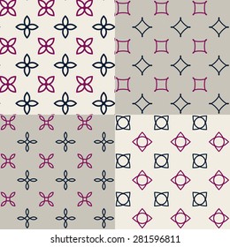 Vector illustration of a pattern of geometric patterns.