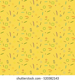  Vector illustration  pattern geometric shapes, contours. On beige background and without background