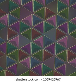 Vector illustration pattern of geometric triangles for wrapping, fabric textile. Greeting card