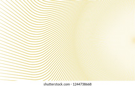 Vector Illustration of the pattern of golden lines on white background. EPS10.