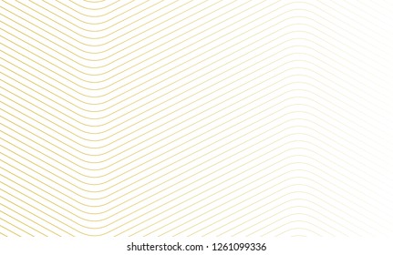 Vector Illustration of the pattern of golden lines on white background. EPS10.