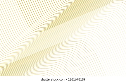 Vector Illustration of the pattern of golden lines on white background. EPS10.