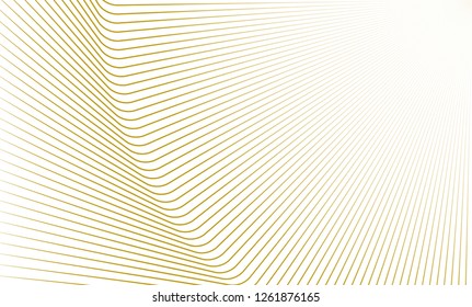 Vector Illustration of the pattern of golden lines on white background. EPS10.