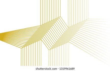 Vector illustration of the pattern of the golden lines abstract background. EPS10.