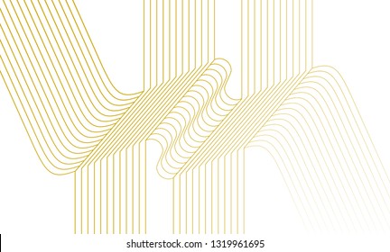 Vector illustration of the pattern of the golden lines abstract background. EPS10.