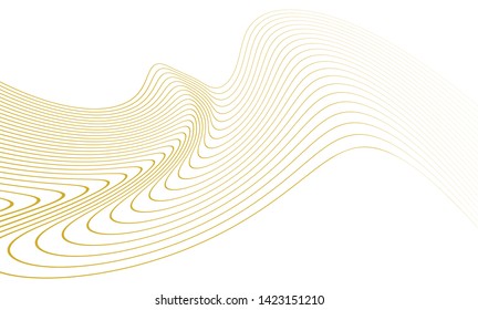 Vector illustration of the pattern of the golden lines abstract background.  EPS10.