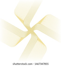 Vector illustration of the pattern of the golden lines abstract background. EPS10.