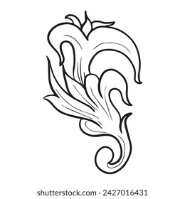 Diseño gráfico del patrón de la ilustración vectorial, dibujo del tatuaje del arte, dibujo de la mano, uso en la impresión