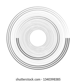Vector illustration of the pattern of the gray circles geometric lines abstract background. EPS10.
