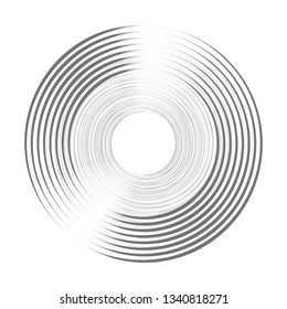 Vector illustration of the pattern of the gray circles geometric lines abstract background. EPS10.