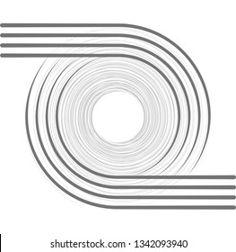 Vector illustration of the pattern of the gray circles geometric lines abstract background. EPS10.