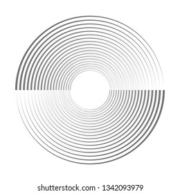 Vector illustration of the pattern of the gray circles geometric lines abstract background. EPS10.