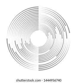 Vector illustration of the pattern of the gray circles geometric lines abstract background. EPS10.