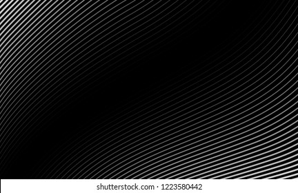 Vector Illustration of the pattern of gray lines on black abstract background. EPS10.