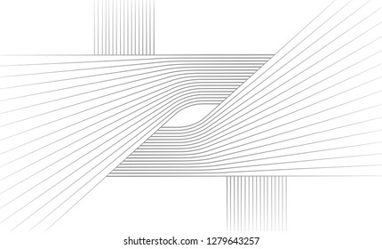Vector Illustration of the pattern of gray lines on white background. EPS10.