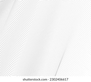 Vector illustration of the pattern of the gray lines abstract the background, Curved background illustration.